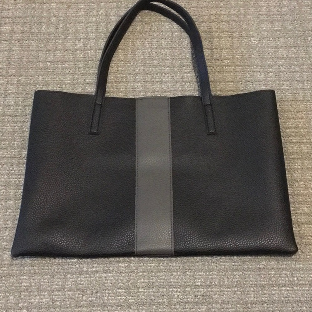 Vince Camuto Black Leather Tote Bag